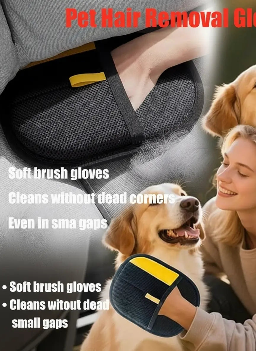 Reusable Pet Hair Removal Mitt for Cats & Dogs – Soft Grooming Glove for Clothes & Furniture.