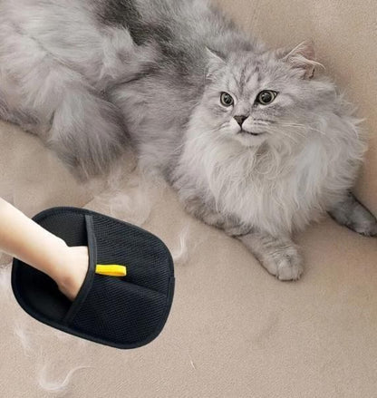Reusable Pet Hair Removal Mitt for Cats & Dogs – Soft Grooming Glove for Clothes & Furniture.